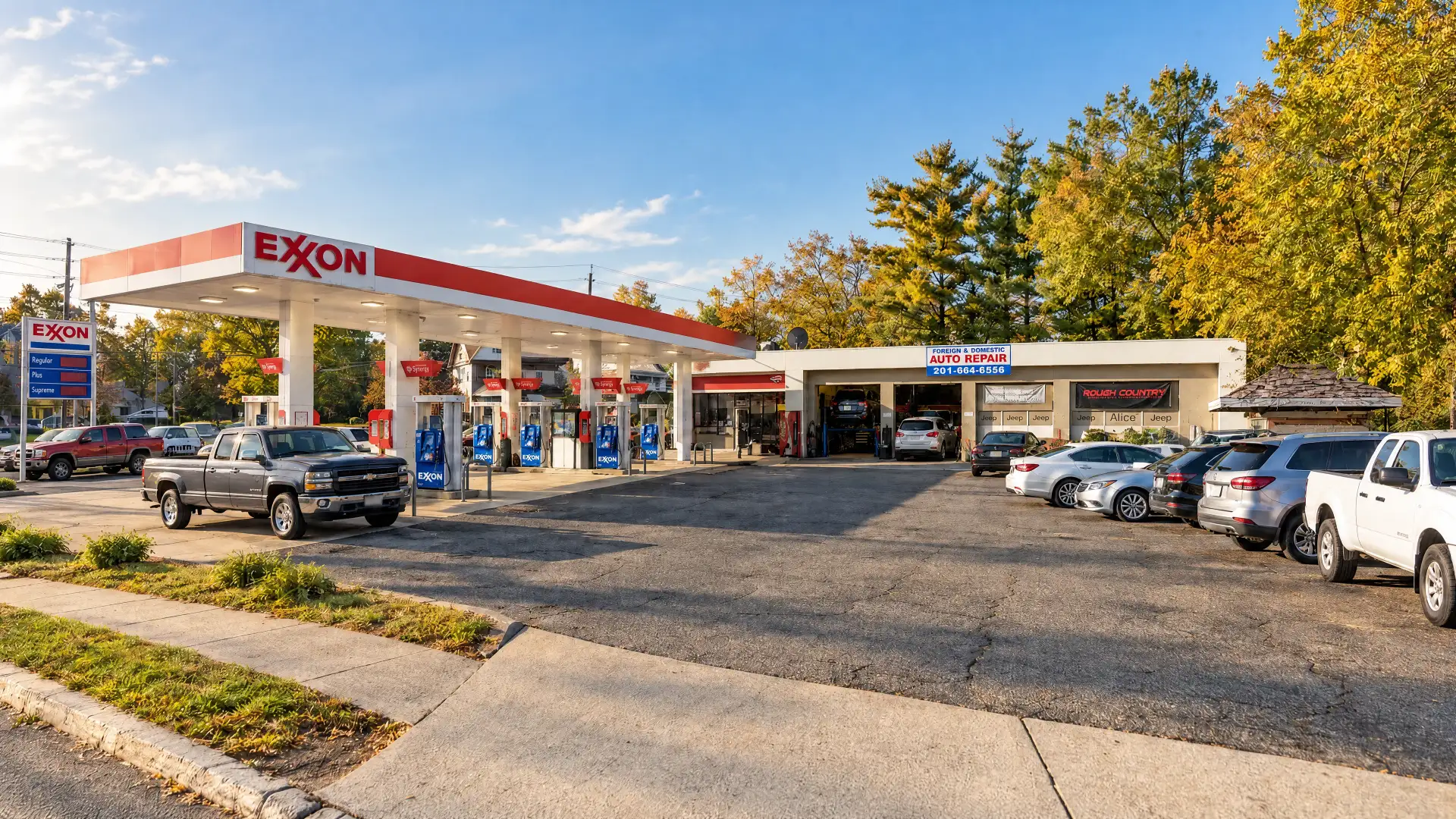 Alice Motorsport auto repair shop next to the Exxon station on Kinderkamack Road in Westwood, NJ